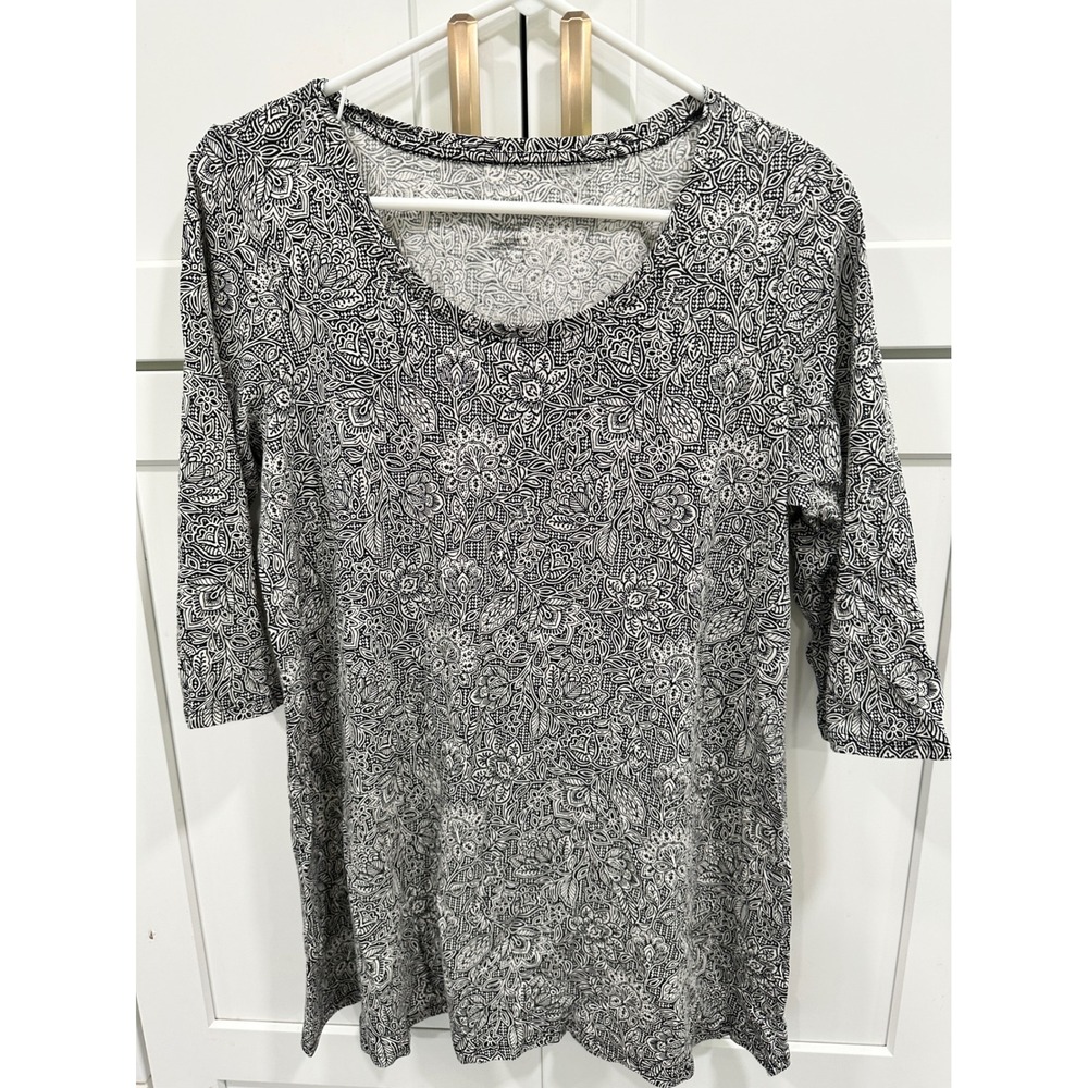 Pure Jill‎ Ballet Sleeve Tunic Floral Print Comfort Top Petite PM